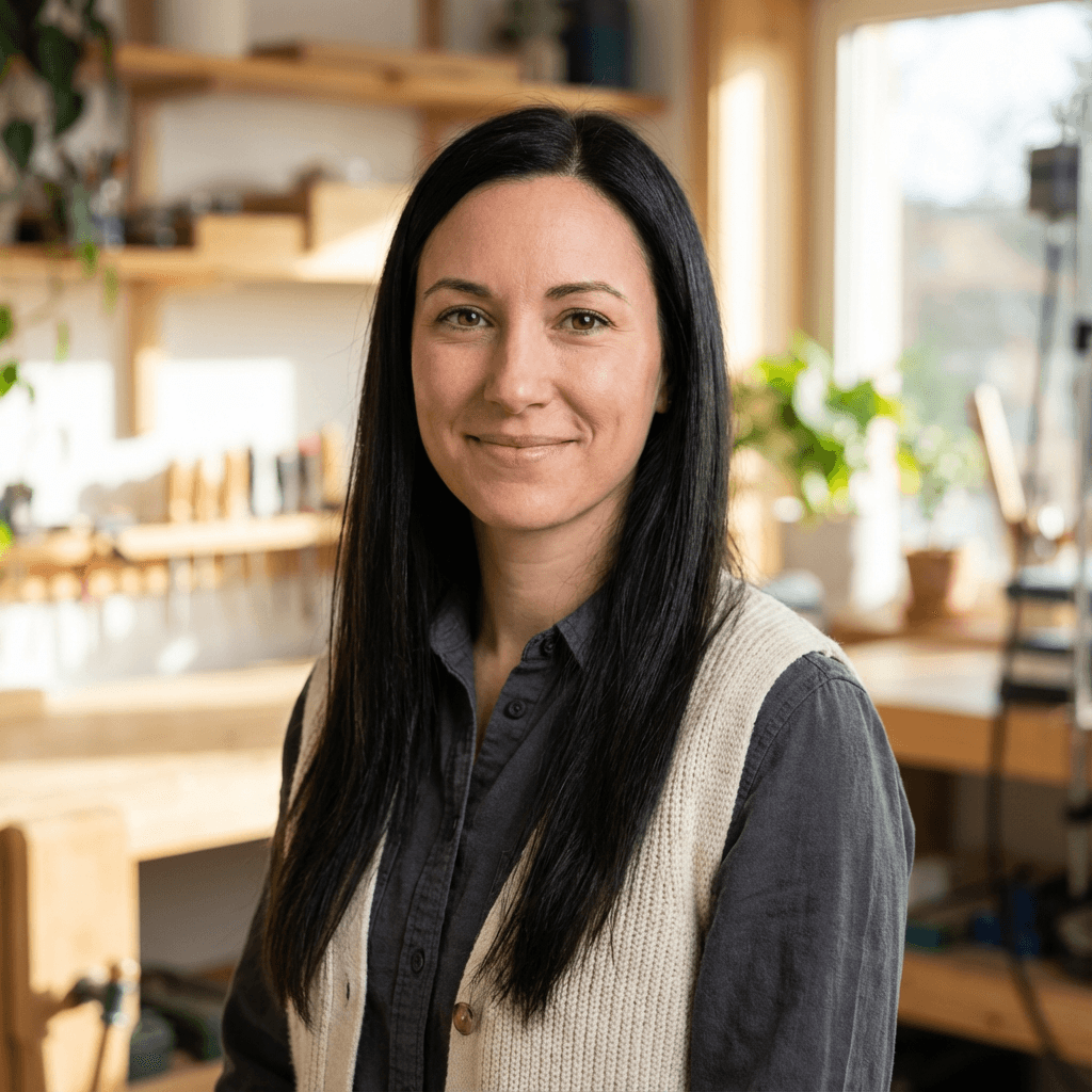 Female business owner in her early 50s, White, confident approachable style